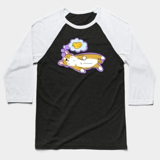 Cute Sleeping Corgi Baseball T-Shirt